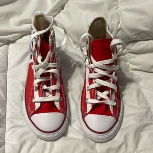 Converse Chuck Taylor Kids Flag Print High Top in white, red and navy